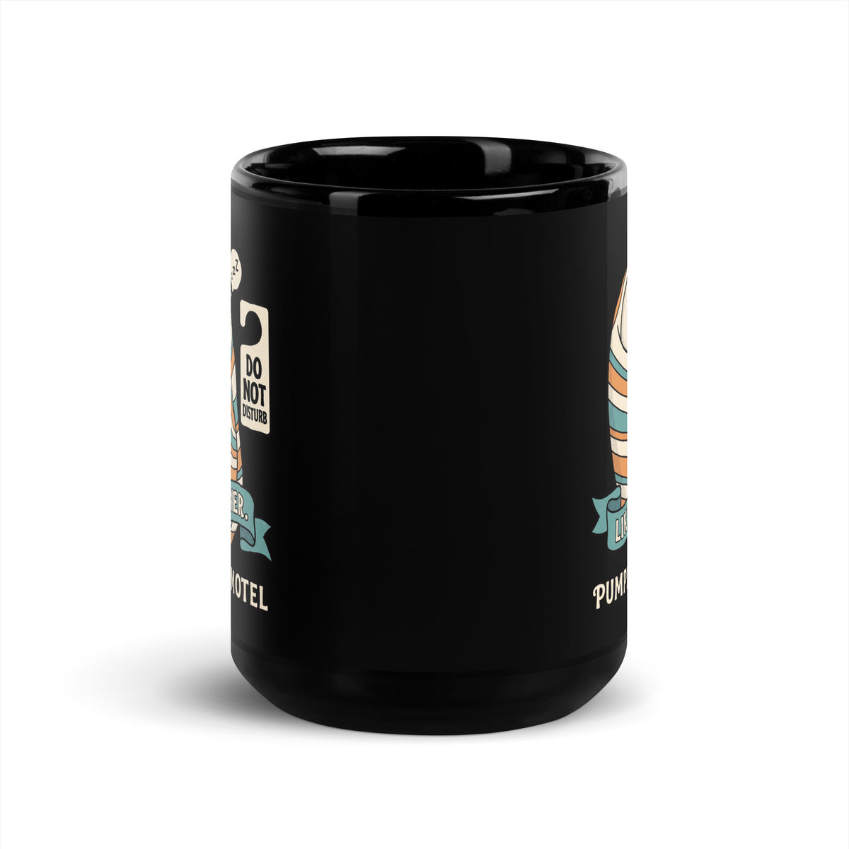 Mug noir Do Not Disturb — Like… Ever. 15 oz (440 ml), vue de face