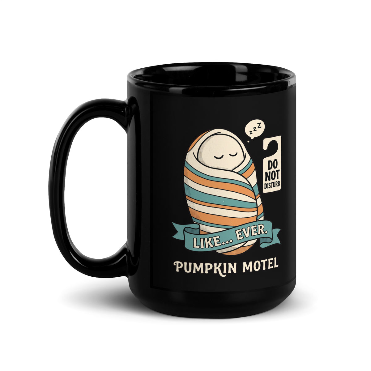 Mug noir Do Not Disturb — Like… Ever. 15 oz (440 ml), vue côté anse