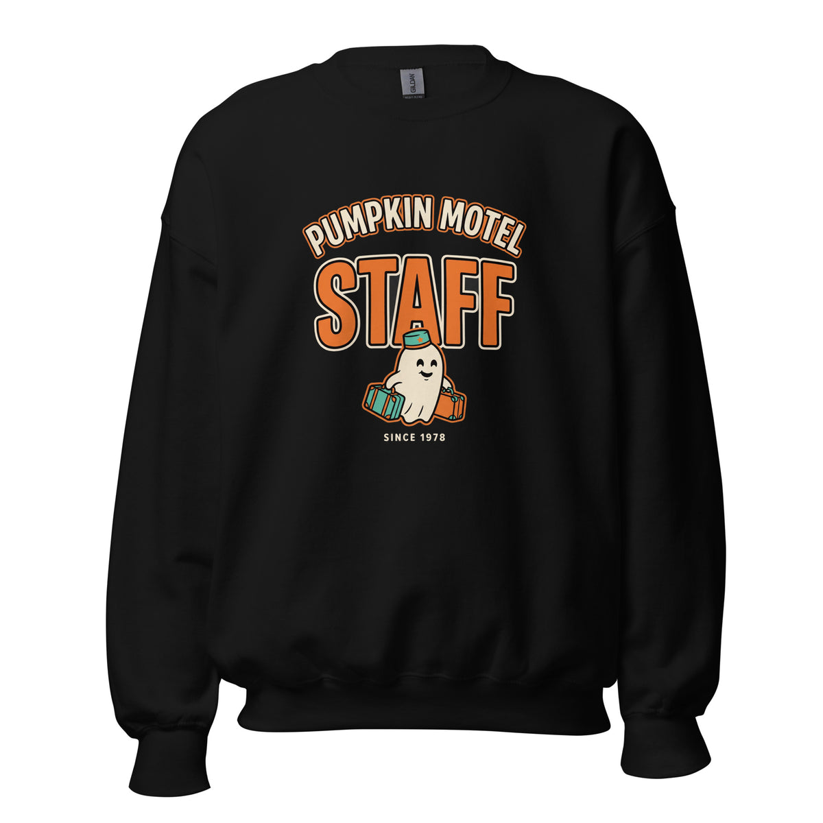 Sweat Pumpkin Motel Staff — Since 1978 noir, vue de face