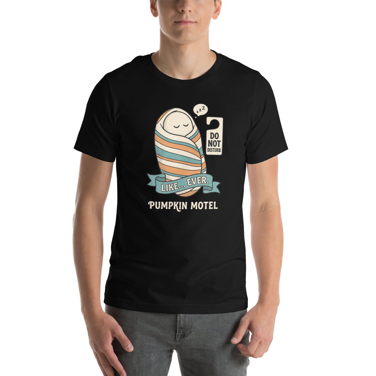 T-shirt Do Not Disturb — Like… Ever. noir, vue de face