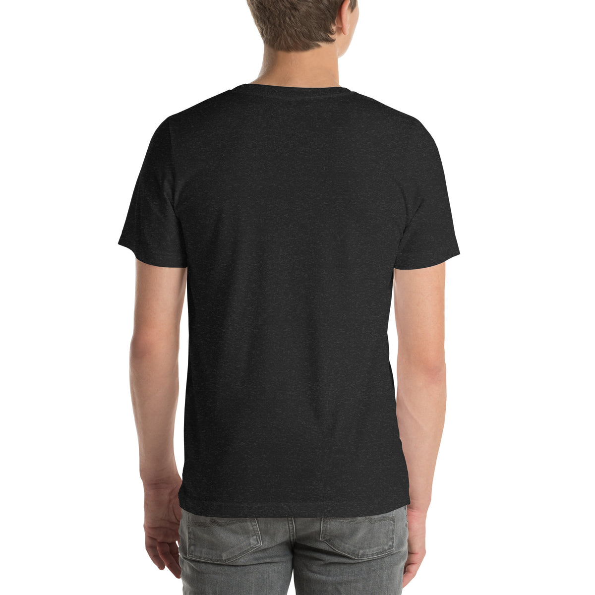 T-shirt blanc Room 13 — Stay A Little Longer noir chiné, vue de dos