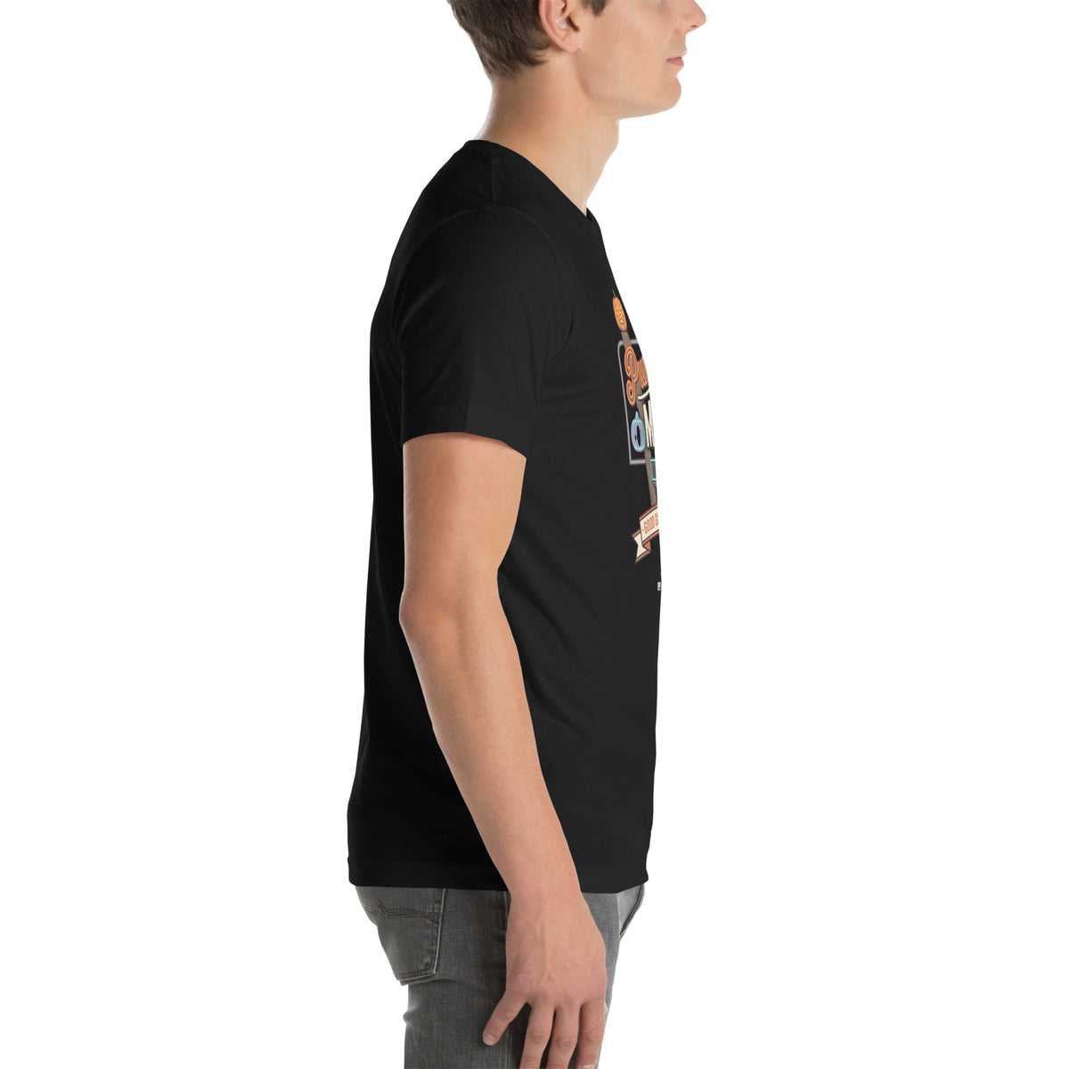 T-shirt Pumpkin Motel — Good Guests · Bad Habits noir, vue de profil