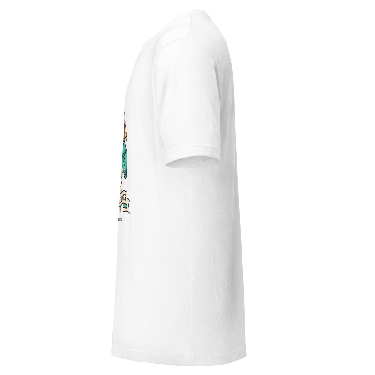 T-shirt blanc Room 13 — Stay A Little Longer blanc, vue de profil
